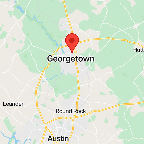 georgetown tx on a map