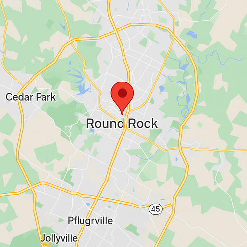 round rock texas on a map